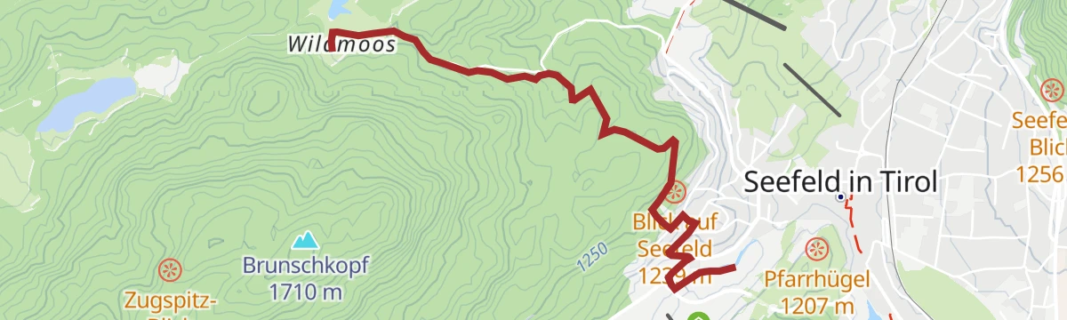 Route map: Wanderung zur Wildmoosalm